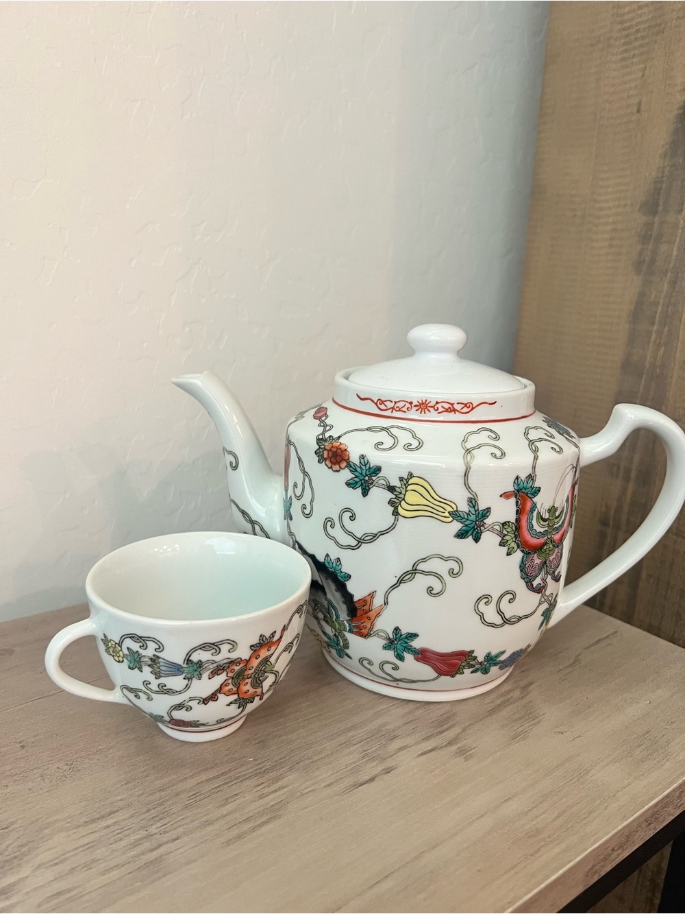 Vintage Chinese Teapot and Teacup